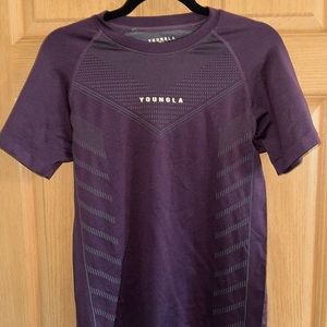 YOUNGLA PURPLE SUPERHERO COMPRESSION SHIRT SIZE MEDIUM